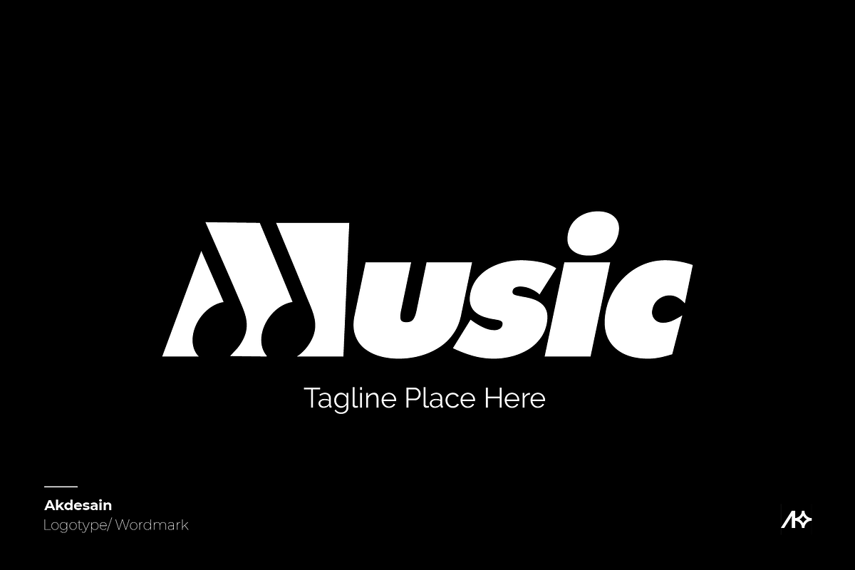 Music Wordmark Logo, a Branding & Logo Template by Akdesain