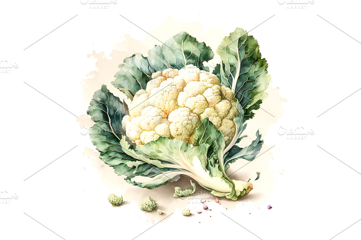 Vegetables Watercolor Illustration, a Food Illustration by Graxaim Mock-up (Photo 4 of 6)