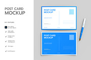 Two Postcard Mockup Set with Pen, a Product Mockup by graphypix (Thumbnail 2 of 4)