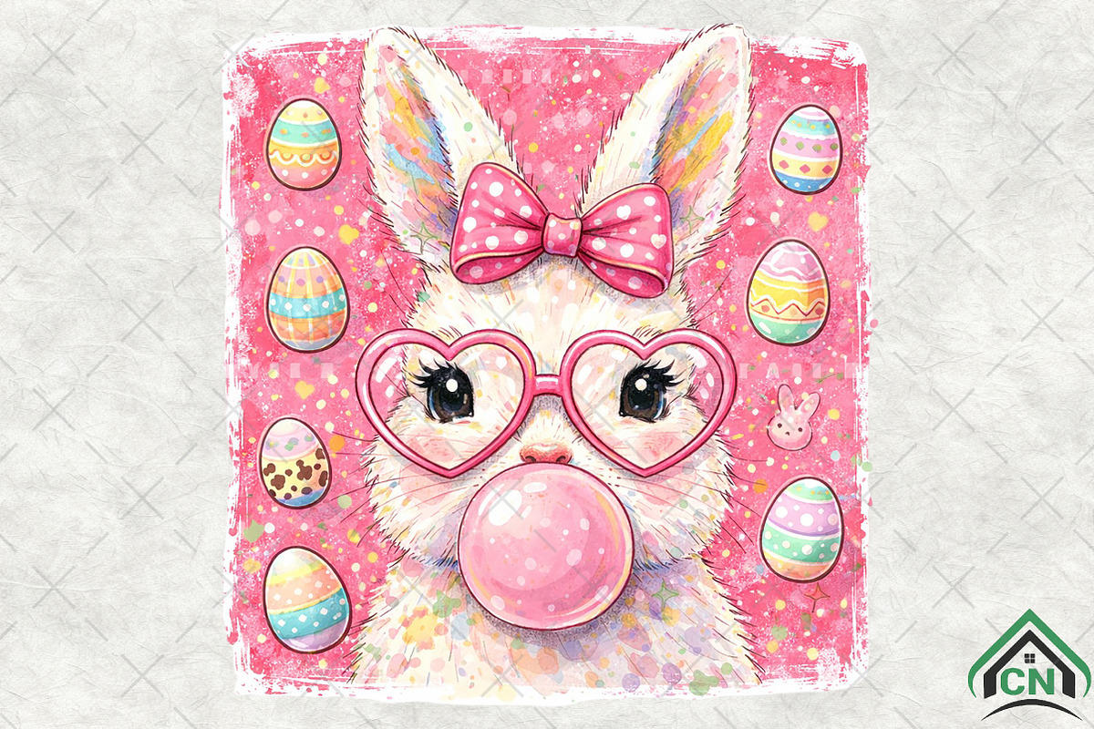 Happy Easter Bunny PNG, an Illustration by Craft Nest (Photo 2 of 6)