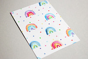 Watercolor rainbow seamless pattern, a Pattern Graphic by Katerina Tova (Thumbnail 2 of 4)