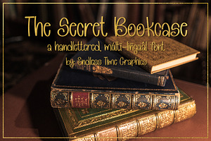 The Secret Bookcase - Hand-lettered