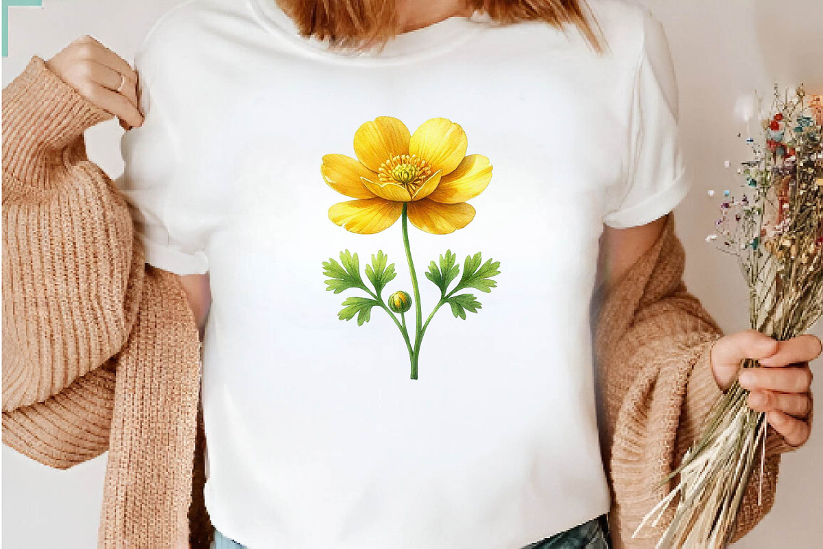 Wildflower Meadow Clipart Set, a Seasonal Illustration by CreationArt (Photo 6 of 7)