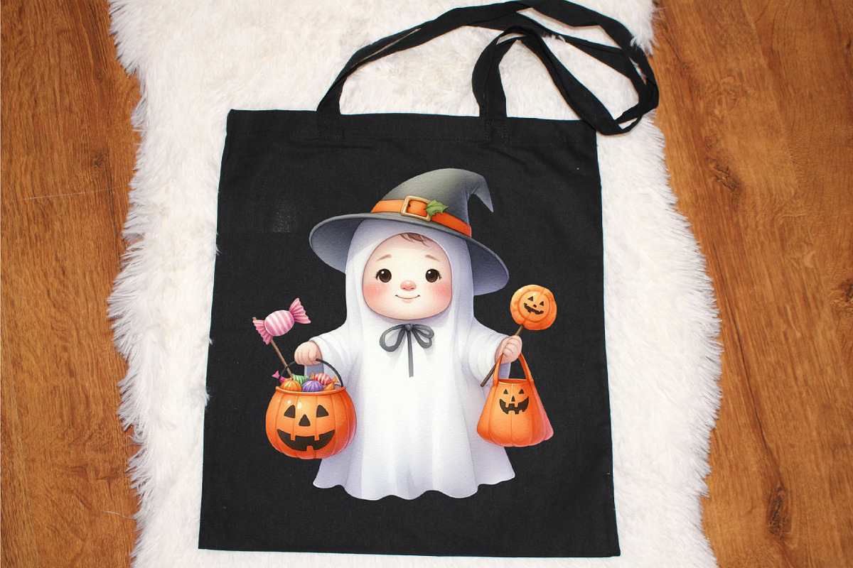 Autumn Spooky Cute Baby Clipart, a Graphic by designcity5 (Photo 5 of 5)