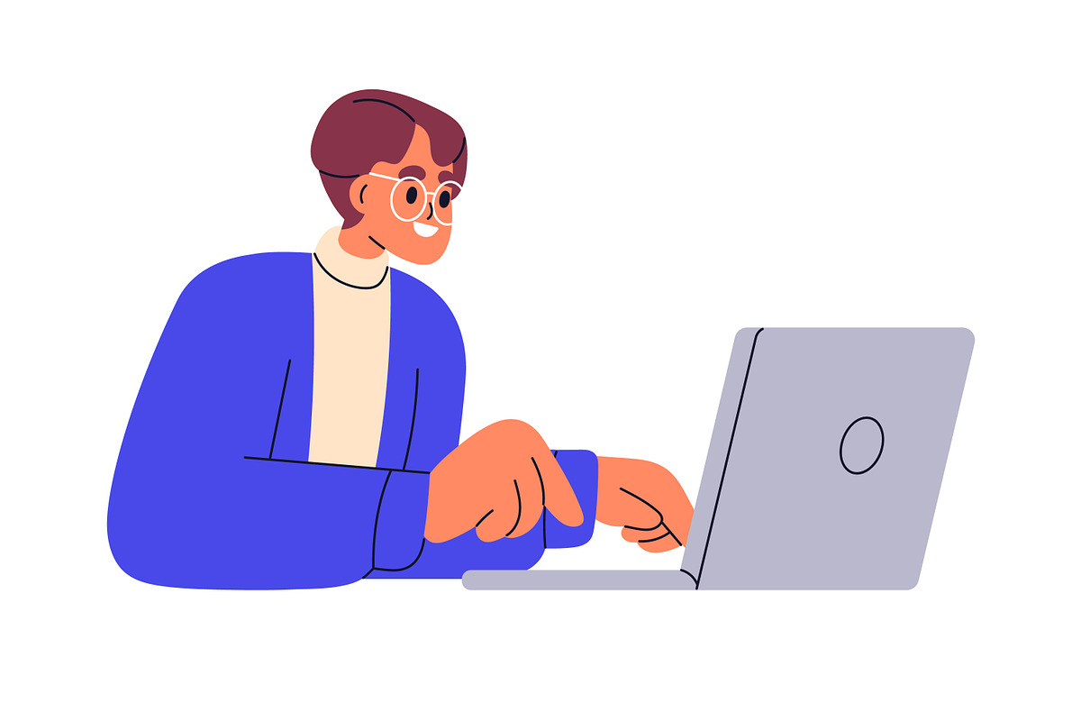Business people work on laptops set, a Work Illustration by Good Studio (Photo 2 of 7)