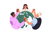 People care about Earth concepts set, a Person Illustration by PaperTrident (Thumbnail 2 of 3)