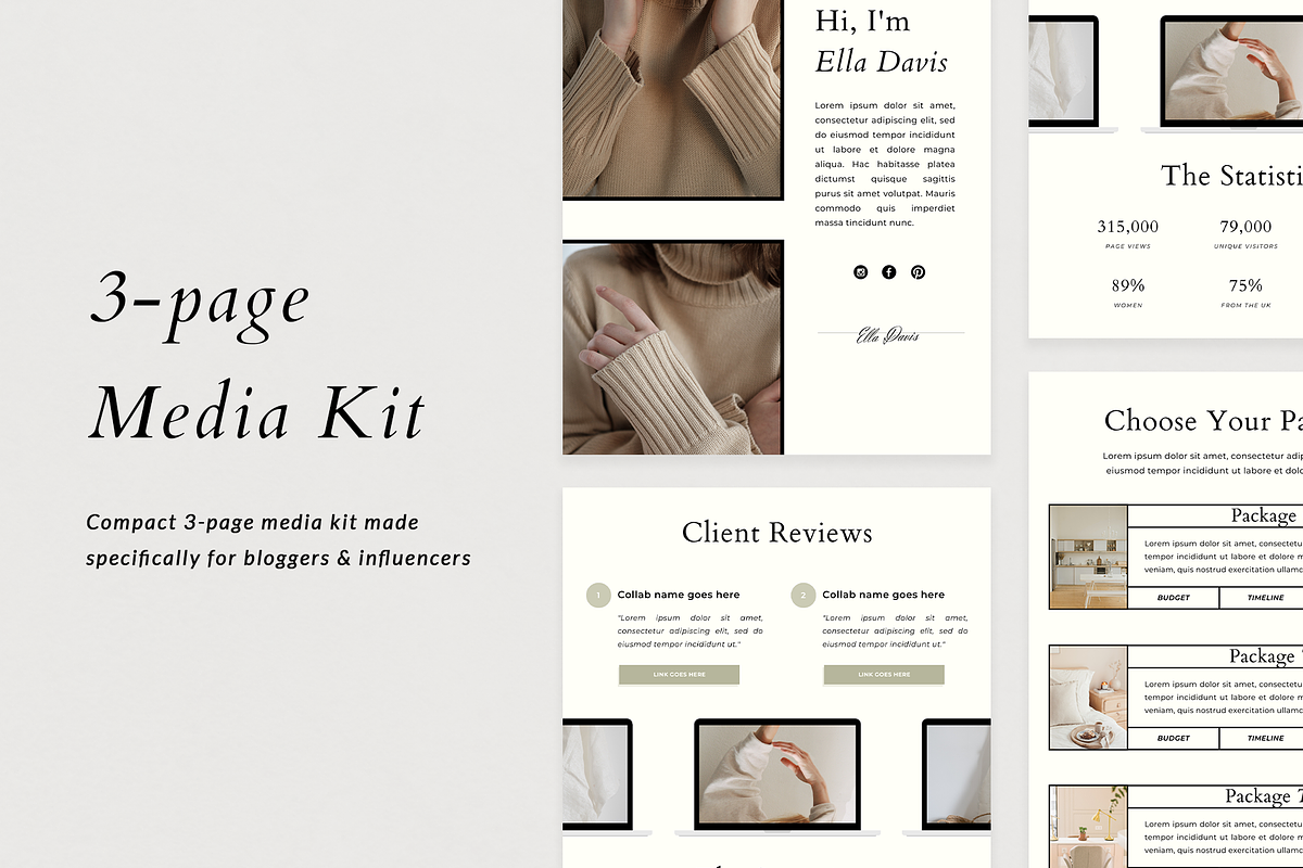 3-page Media Kit for Course Creators, a Brochure Template by Ralony (Photo 1 of 5)