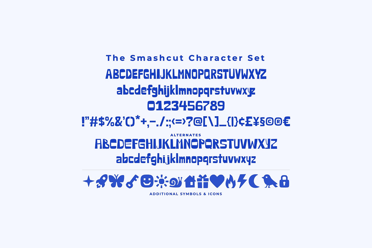 Smashcut Chunky Playful Display Font, a Blackletter Font by Graphic Spirit (Photo 2 of 8)
