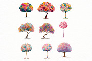 Quirky Rero Spring Trees Clipart, an Illustration by Designworld (Thumbnail 5 of 5)