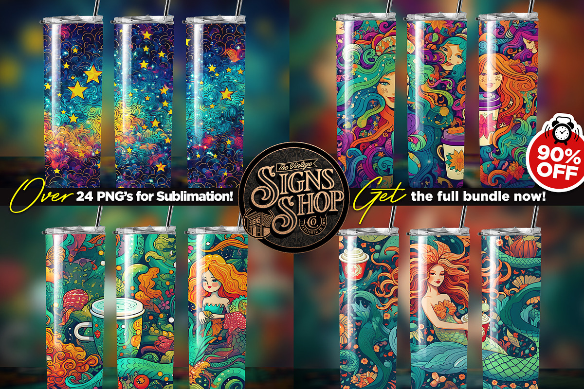 24 Strbcks Tumbler Wraps | 24 design, a Background Graphic by Asaelv Shop! (Photo 3 of 7)