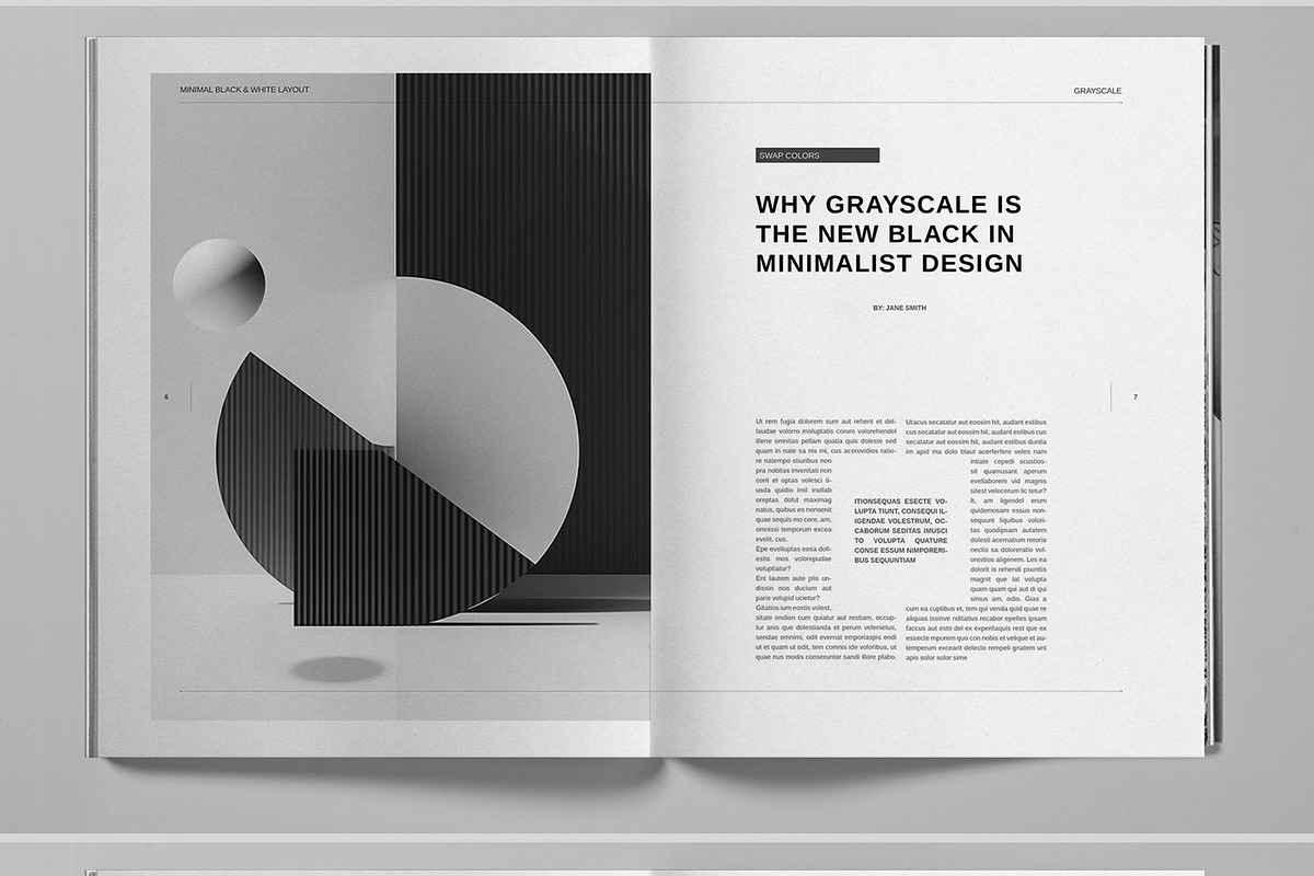 Grayscale Lifestyle Brochure, a Brochure Template by Boris Cupac (Photo 5 of 7)