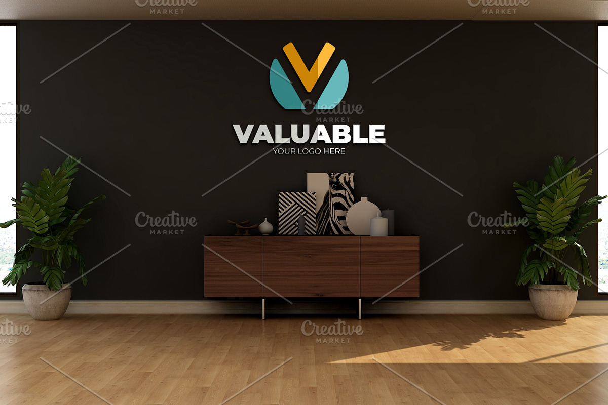 PSD Modern Office Wall Logo Mockup, an Advertising Mockup by Ayy (Photo 11 of 15)