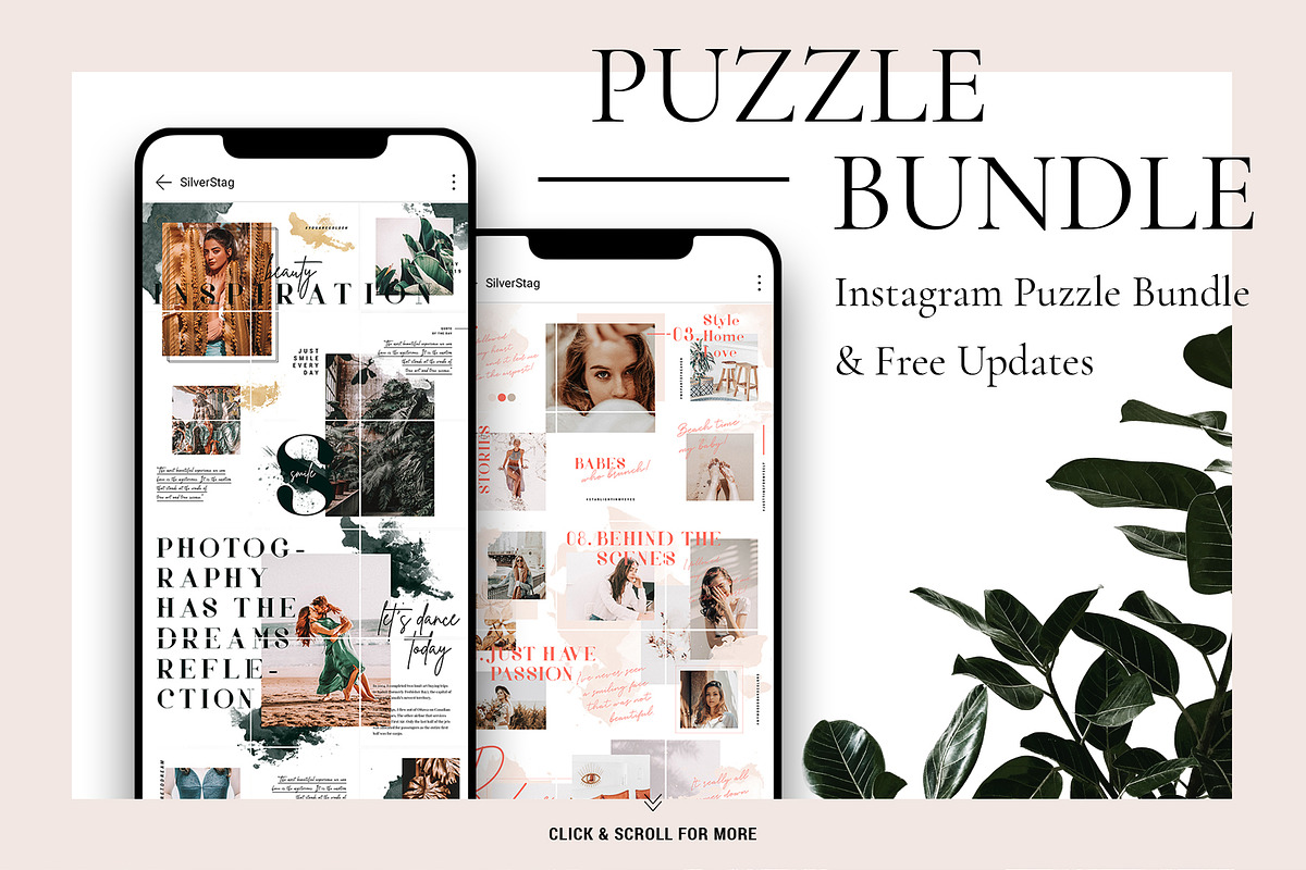 Insta Puzzle Bundle + FREE Updates, a Social Media Template by SilverStag Type Foundry (Photo 1 of 14)