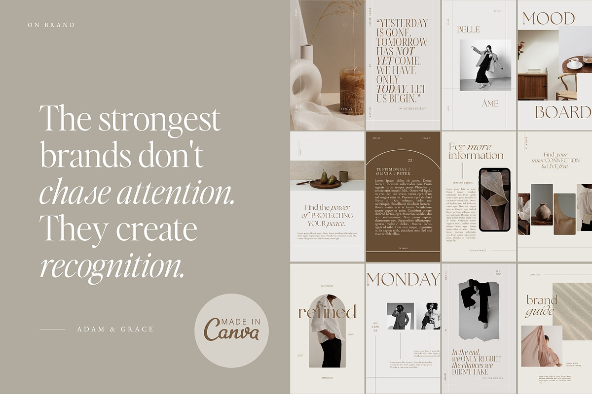 Minimalist Instagram Templates Canva, a Social Media Template by Adam and Grace (Photo 17 of 22)