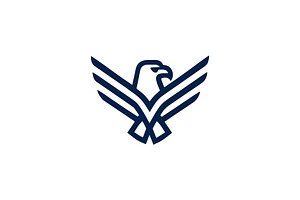 Eagle line art symbol, a Branding & Logo Template by Vectorium Studio