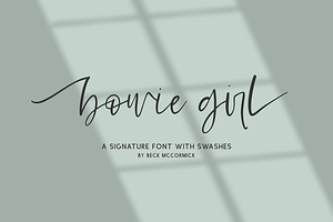 Bowie Girl Script Font