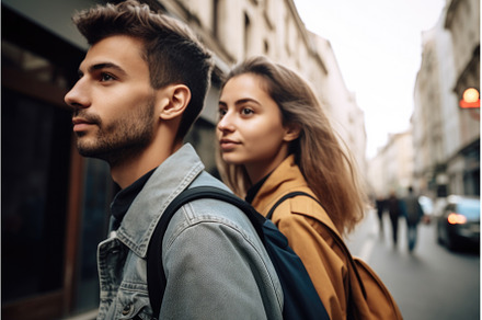 shot of a young couple going for an, a Person Photo by Sergey Kotenev