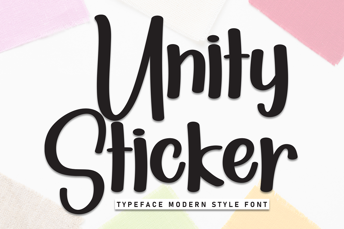 Unity Sticker | Script Font, a Handwritten Font by Scratchones (Photo 1 of 8)