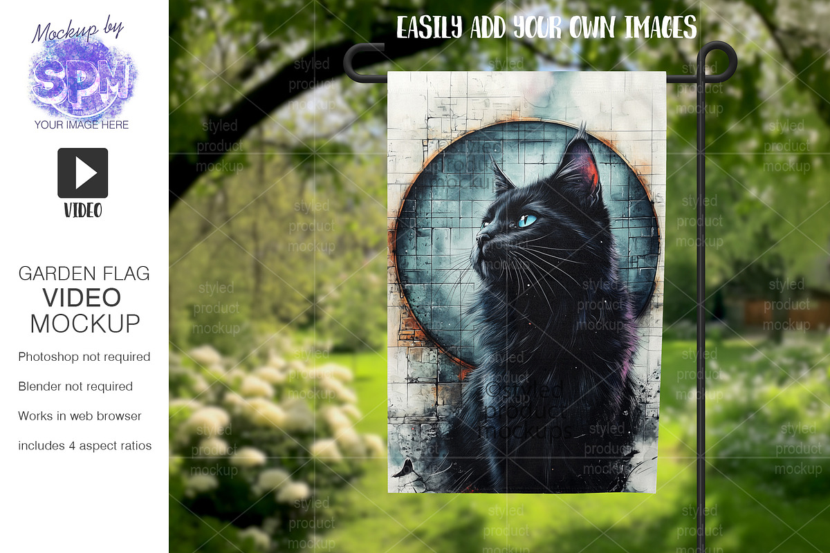 Garden Flag Video Mockup, a Household Mockup by StyledProductMockups (Photo 2 of 7)