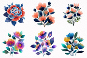 Watercolor Colorful Folk Floral Clip, an Illustration by DreamArtGraphic (Thumbnail 4 of 8)