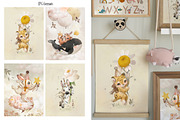 Boho baby Animal watercolor set, an Animal Illustration by TanyaSchuka (Thumbnail 11 of 17)