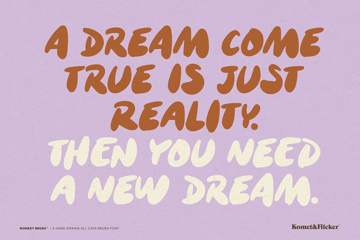 Monkey Brush, a Handwritten Font by Komet & Flicker (Photo 3 of 15)