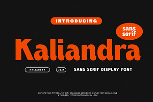 Kaliandra - Modern Display Sans Seri