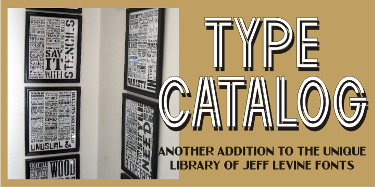 Type Catalog JNL, a Sans Serif Font by Jeff Levine Fonts