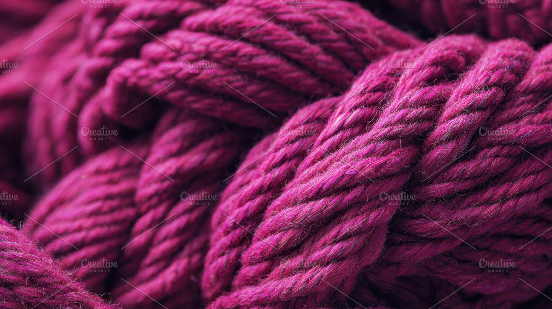 Vibrant pink yarn strands interwoven, a Photo by Beautiful things