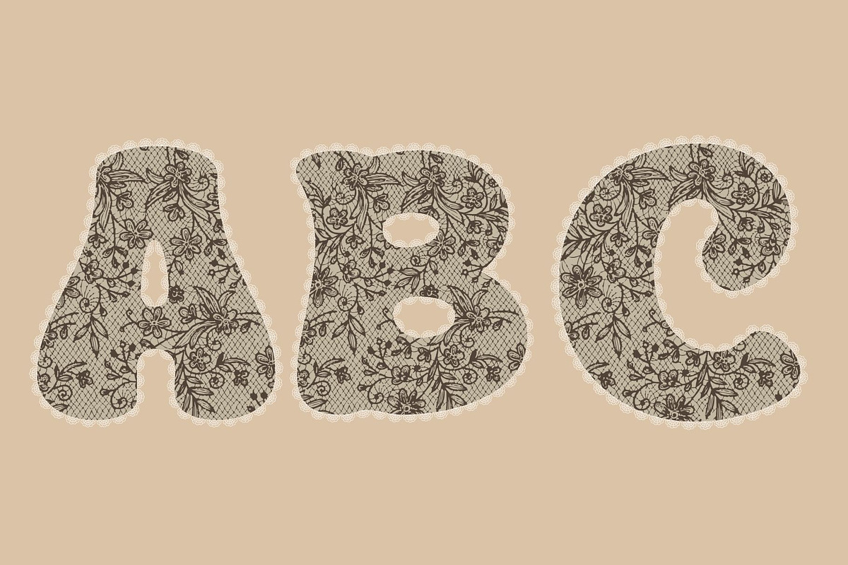 Lace Canva Frames Letters Template, a Decorative Illustration by GraphiCarola (Photo 4 of 6)