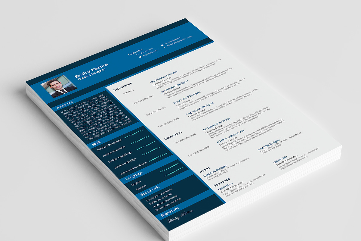 Dark Resumes, a Resume Template by Themefisher (Photo 2 of 5)