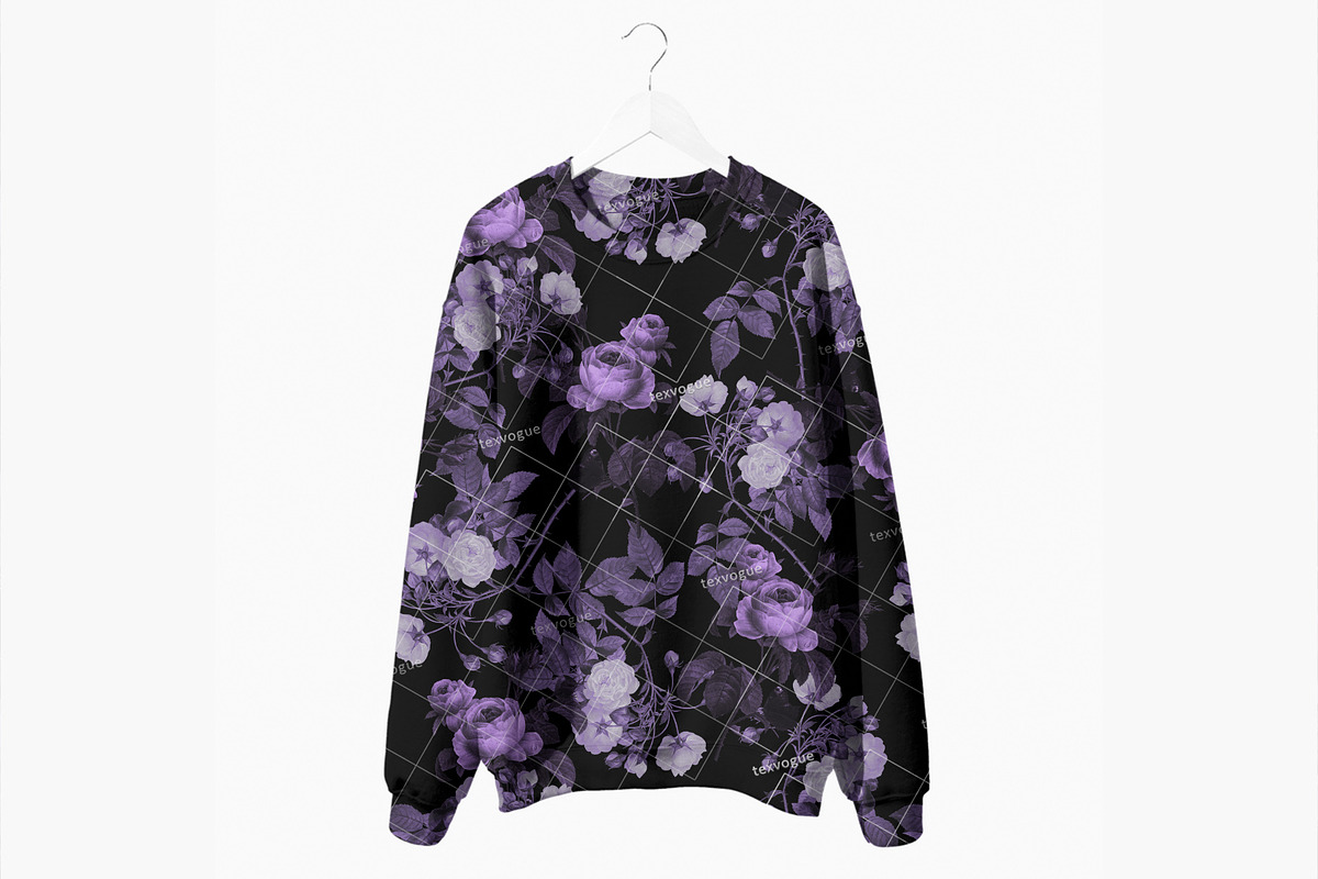 Purple Roses - Seamless Patterns, a Pattern Graphic by texvogue (Photo 14 of 15)