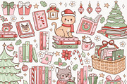 Christmas Bookish Clipart Bundle, a Seasonal Illustration by TitaLivingArt (Thumbnail 2 of 9)