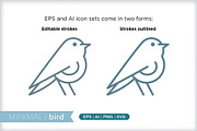 Minimal bird icons, an Outline Icon by Picture Window (Thumbnail 3 of 5)