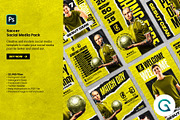 Soccer Social Media Pack Template, a Social Media Template by Geelator Studio (Thumbnail 1 of 5)