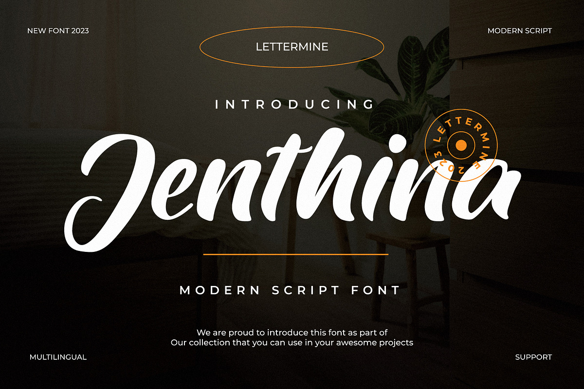 Jenthina - Handwritted Font, a Handwritten Font by Lettermine (Photo 1 of 10)