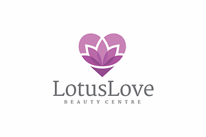 Lotus Love Floral Heart Spa Logo, a Branding & Logo Template by yopie