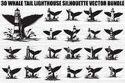 Whale Tail Lighthouse Bundle, an Object Illustration by yasushie (Thumbnail 1 of 31)