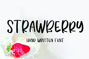 Strawberry - handwritten font, a Script Font by Yuby Creative (Thumbnail 1 of 9)