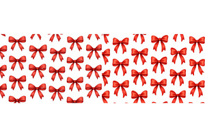 Red ribbons repetitively arranged on, a Holiday Photo by ZinetroN