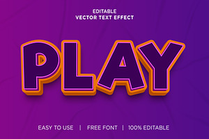 Play 3d Editable Text Effect