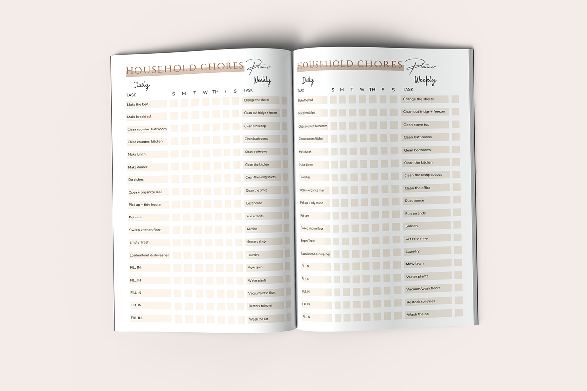 Household Chores Planner, a Templates & Theme by KDPISH (Photo 3 of 4)