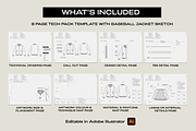 Baseball Jacket Tech Pack Template, a Design Template by The Fashion Work Store (Thumbnail 3 of 3)