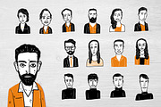 Hand drawn diverse faces, a Person Illustration by Huza Studio (Thumbnail 5 of 8)