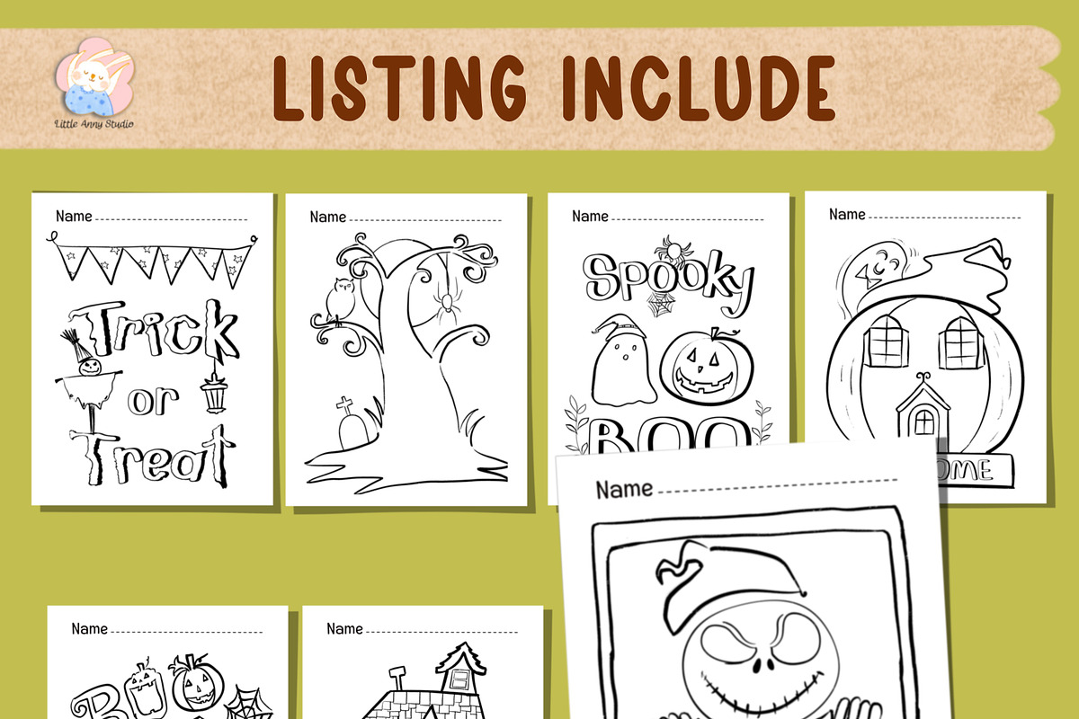 Halloween Activity Pack 80+ elements, an Illustration by Annyillustration (Photo 1 of 9)