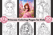 Princess Coloring Pages for Kids, a Brochure Template by LA Design (Thumbnail 1 of 10)