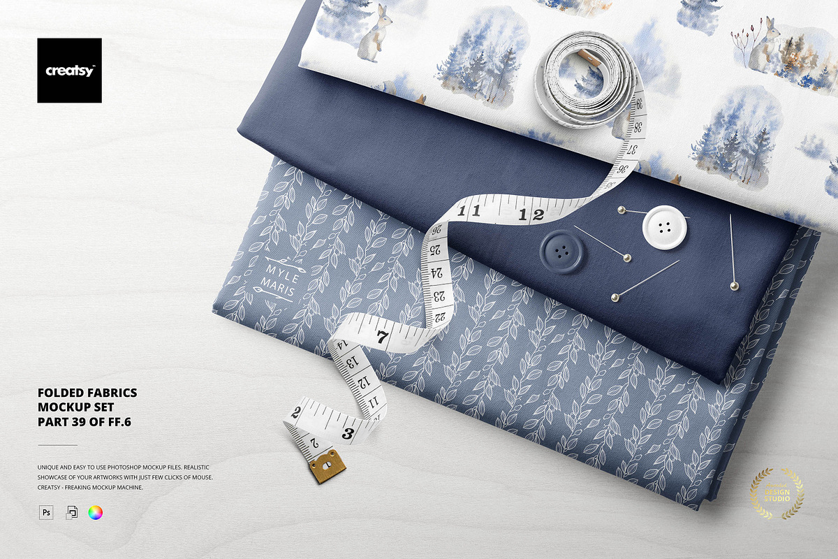 Folded Fabrics Mockup 39/FF v.6, a Product Mockup by creatsy5 (Photo 1 of 10)
