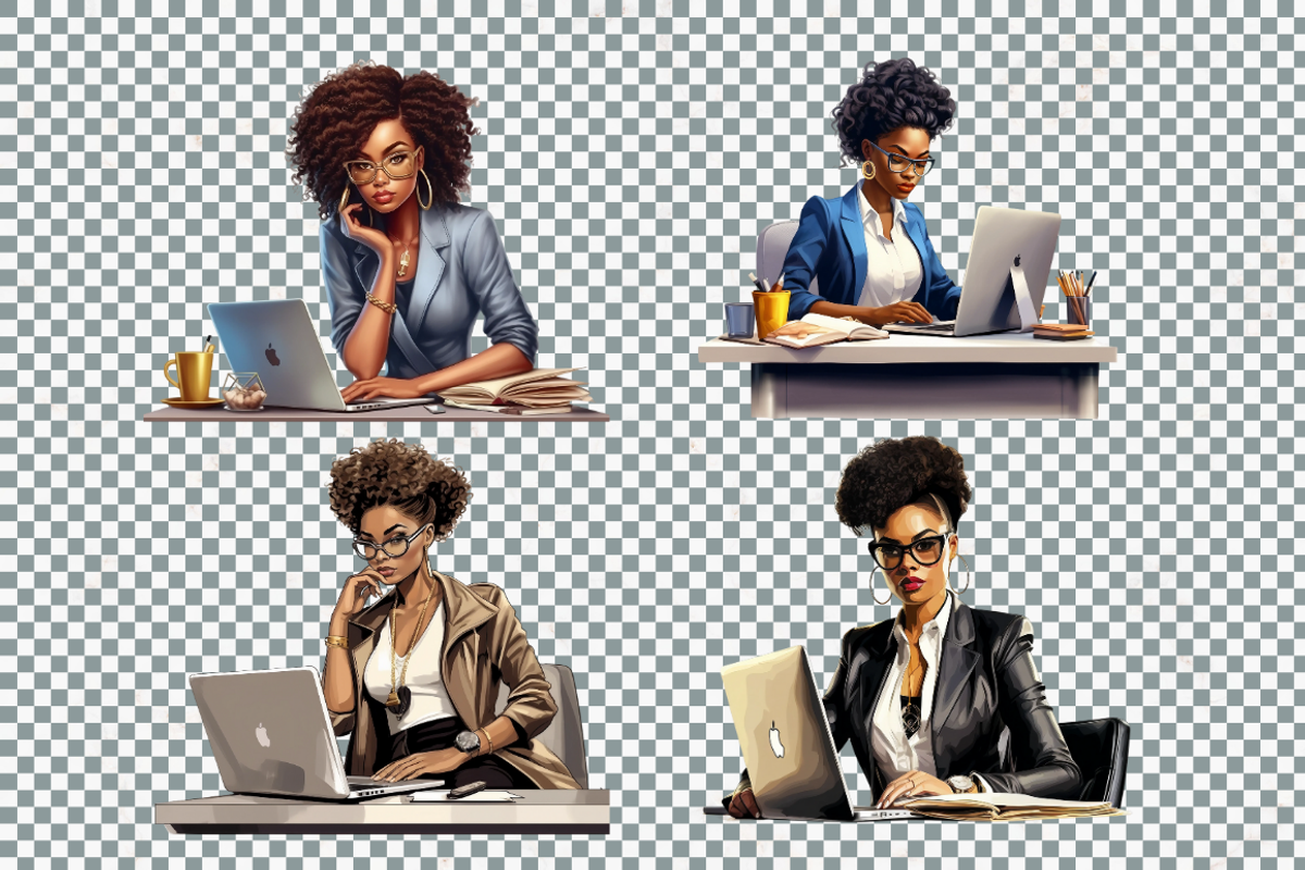 Business Woman with Laptop PNG, a Person Illustration by Mash Mash Stickers (Photo 8 of 9)