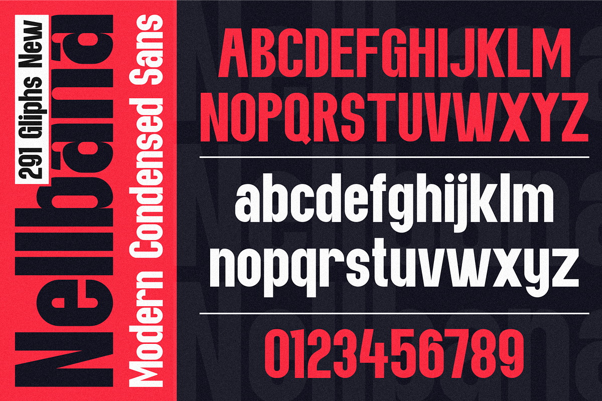 Nellbana - Modern Condensed Sans, a Sans Serif Font by MaikoHatta (Photo 8 of 9)