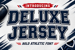 Deluxe Jersey - Bold Sporty Font, a Slab Serif Font by Limited.studio